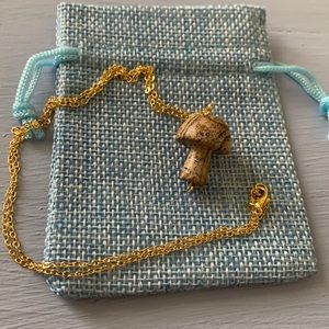 Picture Jasper Mushroom Picture Jasper Necklace Gold Crystal Mushroom Necklace